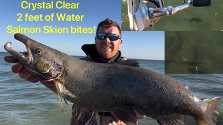 Michigan Atlantic Salmon Skein Fishing Bobbers Down Crystal Clear shallow water Runcl Merced Reel [upl. by Natalya503]