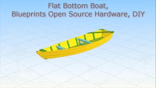 Flat Bottom Boat Blueprints Open Source Hardware DIY [upl. by Eiznik610]