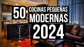 50 COCINAS MODERNAS PEQUEÑAS 2024  TENDENCIAS en DECORACIÓN DISEÑOS MUEBLES DE COCINAS y COLORES [upl. by Ennovi467]