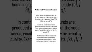 voiced and voiceless sound linguistics english phonology phonetics sounds [upl. by Noned]