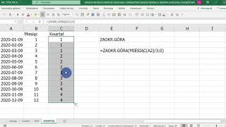 Jak obliczyć kwartał  ZAOKRGÓRA i MIESIĄC [upl. by Yanarp318]