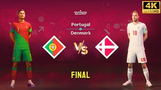 FIFA 23  Portugal vs Denmark  Ronaldo vs Eriksen  FIFA World Cup Final Match 4K60 [upl. by Noslen]