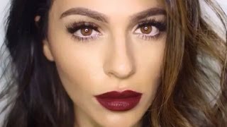 Dark Lipstick Makeup Tutorial  Lipstick Tutorial  Teni Panosian [upl. by Mikes]