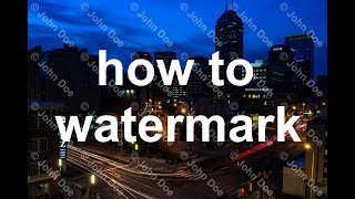 How to Watermark Your Photos  a Start to Finish Demo [upl. by Rednaskela]