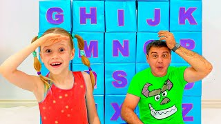 Nastya and dad are learning the alphabet [upl. by Emerej89]