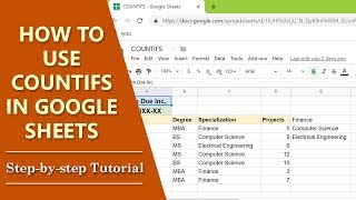 How to use COUNTIFS in Google Sheets  COUNTIF Multiple Criteria  StepbyStep Tutorial [upl. by Josias]