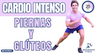 Entreno Cardio Intenso de Piernas y Glúteos en Casa SIN Material  20 MIN  Pierde PESO  HIIT [upl. by Adnalro]