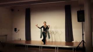 quotAm I crazyquot anastasiiarevutska4494 at movingcenter22bellydancer cymbals improvisationdance [upl. by Bobine]