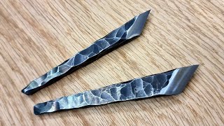 Mini Kiridashi Style Knife out of Scrap Steel bushcraft knife diy [upl. by Ahsinrad]