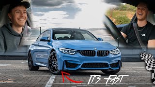 STOCK 2019 M4 COMPETITION FIRST DRIVE ITS FAST [upl. by Tench757]