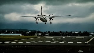 Flugfélag ÍslandsAir Iceland Fokker 50 TFJMT  Landing at ReykjavíkDomestic Airport Full HD [upl. by Angelo]