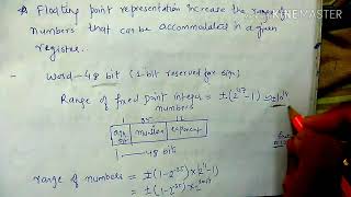 Basics of floating point numberslecture42coa [upl. by Radek482]