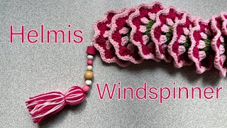 Windspinner im Blütenmuster häkeln für anfänger Windspiel häkeln häkeln crochet Diy granny [upl. by Nobie53]