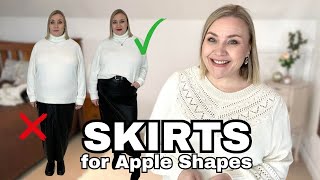 Dos amp Donts of SKIRTS for APPLE SHAPED BODIES  plus size outfit inspiration [upl. by Eiruam186]