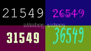 QUAD VISION 2 Numbers 20001 to 40000 in multicolor 🌈 fonts HD [upl. by Nakhsa]