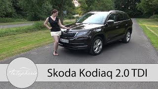 2017 Skoda KODIAQ 20 TDI 4x4 DSG 190 PS Fahrbericht  Kodiaq 7Sitzer im Detail  Autophorie [upl. by Harad]