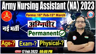 Army Nursing Assistant Vacancy 2023 Army NA Bharti 2023 NA ARMY Full Information By Ankit Sir [upl. by Landan]