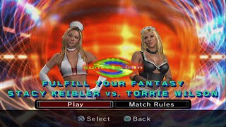 Stacy Keibler vs Torrie Wilson Fulfill Your Fantasy [upl. by Airdnalahs]