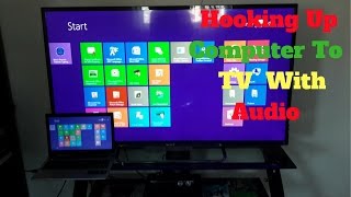 How To Connect Your ComputerLaptop To TV With SoundAudio Using HDMI Cable [upl. by Eireva]