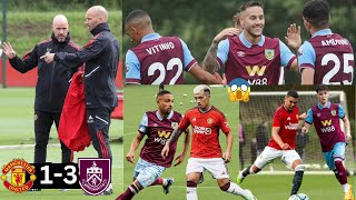 Man United 13 Burnley 🔥 closed doors friendly United lost at Carrington Casemiro amp Martinez [upl. by Oigaib]