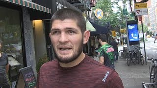 UFC Champ Khabib Says Hell Fight Conor McGregor In the Street [upl. by Yenalem]