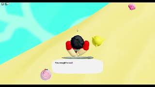 Reaching level 70 fishing for a pro fishing rod in roblox squishmallows [upl. by Johnathan]