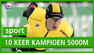 SCHAATSEN Sven Kramer foar de tsiende kear kampioen 5000 meter [upl. by Clements]