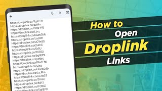 How to open Droplink links  Droplink kaise open kare  Droplink open [upl. by Ennayehc]