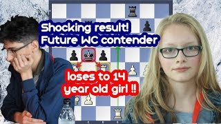 The most shocking chess result ever Future WC contender loses to 14 year old girl [upl. by Pollyanna857]