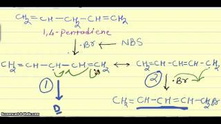 Bromination of 14pentadiene using NBS Free IIT Coaching Video [upl. by Lateehs]