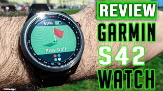 GARMIN APPROACH S42 GPS GOLF WATCH REVIEW 2021 [upl. by Veradia389]