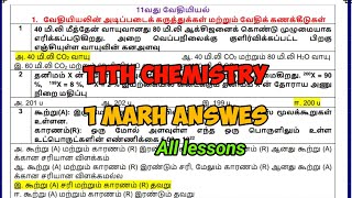 11th chemistry all lessons 1mark answers [upl. by Treboh]