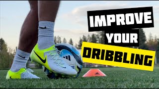 4 Drills To IMPROVE Dribbling  Soccer  Football Individual Training [upl. by Jocelyn]