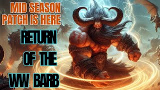 Diablo IV  MidSeason Patch  Return Of The WW Barb BTag Necrotog1209 [upl. by Wassyngton]