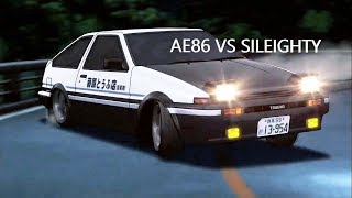 AE86 VS SILEIGHTY SUPER DRIFT 3D 2 EUROBEAT [upl. by Harmonia597]