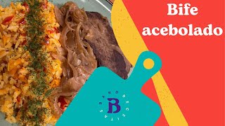 Bife acebolado com arroz de festa  Band Receitas [upl. by Sirob102]