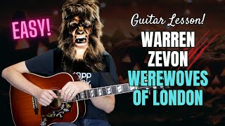 Warren Zevon  Werewolves of London  Guitar Lesson [upl. by Jobyna]