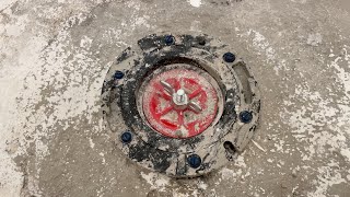 How to Attach Toilet Flange to the Concrete Floor [upl. by Ahsak]