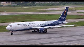 BoA  Boliviana de Aviación Boeing 767 no GRU AirportGuarulhos [upl. by Hayyikaz]