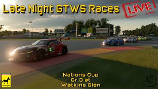 LIVE  Gran Turismo 7  Late Night GTWS Races  Nations Cup Gr3 at Watkins Glen [upl. by Yeleen]