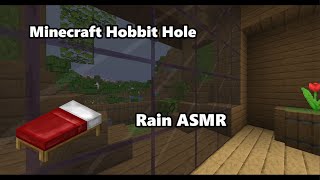 Fall Asleep to Rain sounds in this Peaceful Minecraft Hobbit Hole [upl. by Gnoc935]