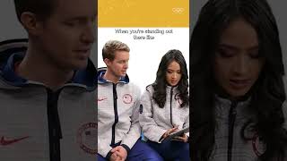 Madison Chock amp Evan Bates reacts to their Beijing 2022 free dance [upl. by Melba]