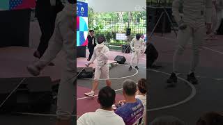 UP Fencing Team demos disciplines at PHFrance Olympics Opening Party [upl. by Ardna]