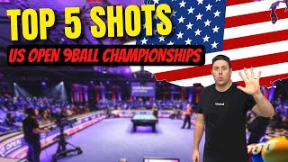 Top 5 SHOTS  US OPEN NINEBALL CHAMPIONSHIPS [upl. by Auqinat]