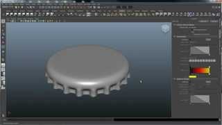 Modeling a CocaCola Bottle Cap in Maya [upl. by Friday]