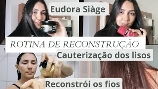 ✨REGENERAÇÃO PÓS QUIMICA EUDORA  BRILHO EXTREMO TOQUE SEDOSO E MACIEZ  RECUPERANDO CABELO ALISADO [upl. by Ahsiket]