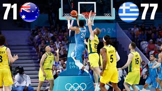 Greece vs Australia Giannis Antetokounmpo Shines as Greece Defeats Australia in Paris olympic 2024 [upl. by Nnylsia]