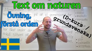 Respektera naturen svår text Dkurs  grundsvenska förstå orden SFI [upl. by Fabien810]