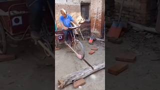 This old man cuts wood with a big saw 🪚😨 facts youtubeshorts [upl. by Shaun5]