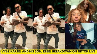 VYBZ KARTEL AND HIS SON REBEL BREAKSDOWN ON TIKTOK LIVE 😭😭😭 [upl. by Hazem259]